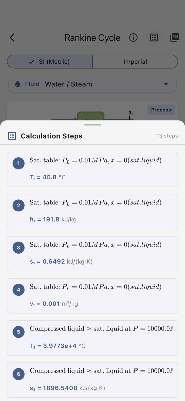 Step-by-step calculations